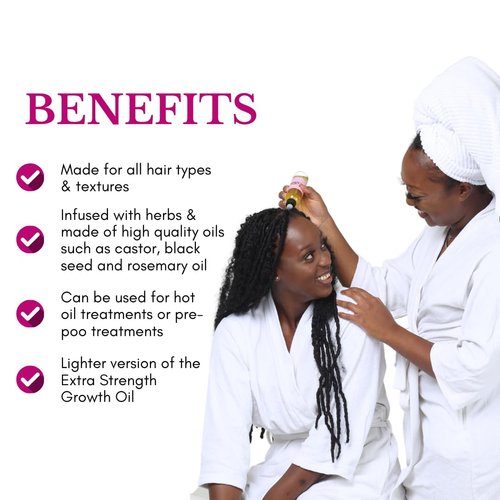 The Mane Attraction Hair Oil for All Hair Types, Infused with Rosemary Oil, Castor Oil & Black Seed Oil - Stimulating Hair Growth, Seals in Moisture, Soothes Irritated Scalp - 4 Fl Oz