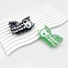 Halloween Cat Skull Hair Clips Luminous Hair Claw Clips Gothic Halloween Glow in the Dark Acrylic Hair Clip Funny Green White Cat Halloween Shark Jaw Clip Holiday Hair Decoration Supplies