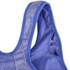 ohlyah Women's Zipper Front Closure Sports Bra Racerback Yoga Bras Blue L
