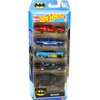 Hot Wheels Batman 5-Pack, Set of 5 Batman-Themed Toy Cars in 1:64 Scale (Styles May Vary)
