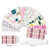 XEAOHESY 196 Pieces 14 Sheets Spring Nail Wraps Flower Nail Polish Strips Stickers Self-Adhesive Flamingo Leaf Nail Strips Gel Nail Stickers for Nails Full Nail Wraps for Women with Nail File
