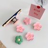 2pcs Daisy Silicone Mobile Phone Grip Stand Flower Phone Grip with Expanding Kickstand Phone Grip Stand Holder Flower Cell Phone Stand for Smartphone Tablet Cell Phone Accessories (Pink)