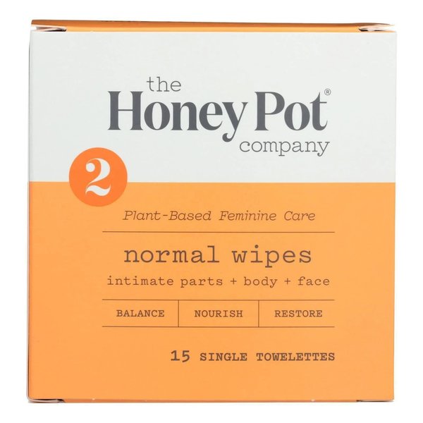 The Honey Pot Normal Intimate Travel Daily Wipes 15 count Pack