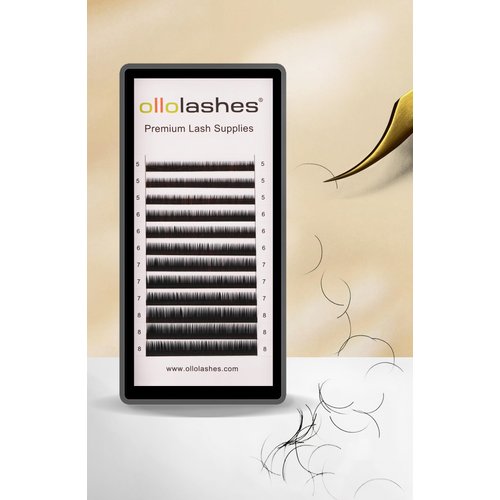 Eyelash Extension B C CC D J Curl Mix 5-20mm 0.03-0.15 Super Matte Classic Lash Extensions Professional Supplies for Lash Techs (B-0.07, 5-8mm)