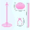 APOHALO 10 Pcs Doll Stands Display Holders Doll Stands Doll Mini Display Stand Doll Support Frame Toy Doll Accessories Prop up 11 to 13 Inch Dolls and Action Figures Doll Accessories Pink