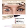 BEUKING Waterproof Eyeliner Pen, Black/White, Smooth, Easy to Apply, Long Lasting, Anti-Sweat, Quick Drying, Oil-Proof, Convenient Carry