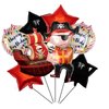 8 PCS Pirate Ship Foil Mylar Balloons 18 Inch Round Pirate Foil Balloons for Birthday Party Supplies Decoration