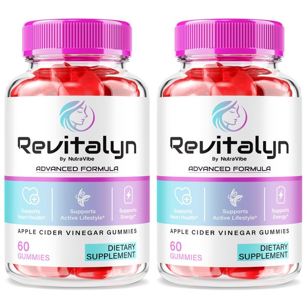 (2 Pack) Revitalyn Gummies – Advanced Revitalyn Apple Cider Vinegar Formula for Beauty, Skin Health, and Body Goals | Delicious ACV Gummy to Support Fitness and Daily Skin Nourishment (120 Gummies)