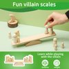 Promise Babe Wooden Baby Toys Balance Counting Toys Math Games Unfinished Wooden Peg Dolls Preschool Learning Educational Montessori Toys for Kids Toddlers