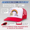 Otto Cap 5 Panel High Crown Mesh Back Trucker Hat Polyester Foam Front Purple