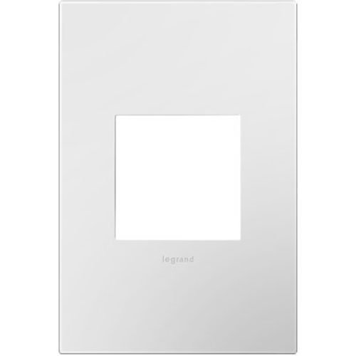 Legrand Adorne AWP1G2WHW10 Gloss White on White Backplate, 1-Gang Wall Plate | 10 Pack