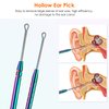 Ear Cleaning Kit,Safe Ear Wax Removal Tool,Earwax Removal Kit,Easy to Use,Painless Ear Pick,with Storage Box and Cleaning Brush (Titanium)
