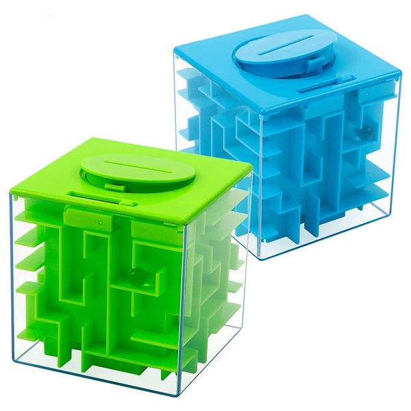ThinkMax Money Maze Puzzle Box for Kids and Adults, Perfect Money Holder Maze Puzzle Gift Box (2 Pack)