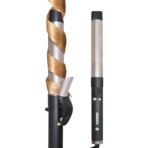 MQUPIN Rotating Curling Iron 1 1/4 inch Professional Automatic Wave Hair Curling Wand for Women, Dual Ceramic Voltage Fast Heating Hair Curlers for All Hair (1.25 INCH, Rose Gold)