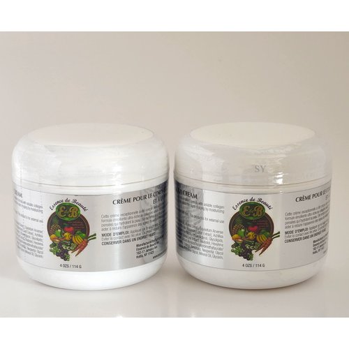 Essence De Beaute Collagen Cream 4oz - Pack Of 2 with Free Roll On Perfume Sample!