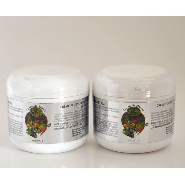 Essence De Beaute Collagen Cream 4oz - Pack Of 2 with Free Roll On Perfume Sample!