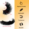 loladook Mink Lashes Fluffy Long 3D Faux Mink Lashes Wispy 20/25mm Big Dramatic Strip Lashes That Look Like Extensions Thick Cat Eye Lashes Pack False Eyelashes