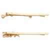 Zodaca Aries Zodiac Hair Pins, Rhinestone Barrettes (Gold, 2 Pack)