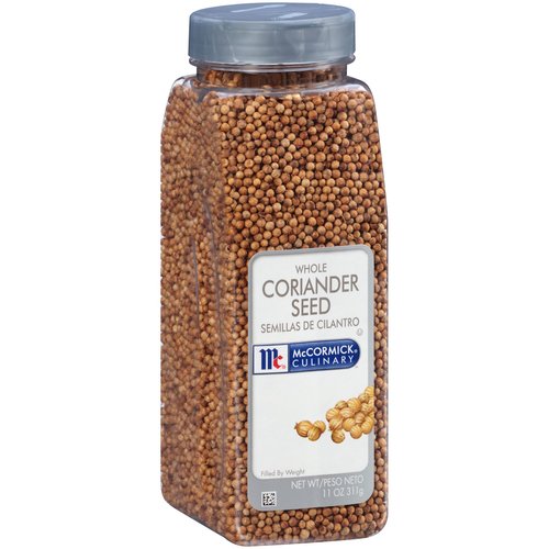 McCormick Culinary Whole Coriander Seed, 11 oz - One 11 Ounce Container of Coriander Seeds Bulk for Cooking, Great for Pickling, Seasoning Chicken, Pork, Potatoes and More