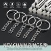 Teenitor Key Chain Rings Keychain Rings, 60pcs Key Ring Metal Keychain Split Key Rings Bulk, Keyring 25mm with 26mm Key Chains and 60pcs Open Jump Ring for Craft Key Ring