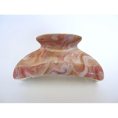 Generic Pink mauve beige marbled hair claw clip