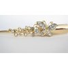 Generic Gold or silver clear or AB crystal butterfly metal alligator hair clip (Primary color: Gold/clear crystals)