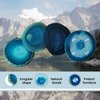 Natural Agate Coaster for Drinks Geode Stone Coasters Teal Irregular 4Pcs Dyed Agate Sliced Cup Mat 3-4'' DIY Decorative Paintings Ornaments Housewarming Gift