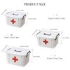 Levoberg Medicine Box Storage Box Organizer 2 Layers with Compartments Family Emergency Kit Storage Case 9.25"x6.49"x5.31"