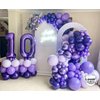 Purple Number 7 Balloons, 40 Inch Giant Number Balloons Foil Mylar Helium Purple Number 7 Balloons for 7th Birthday Party Supplies Anniversary Event Celebration Decorations