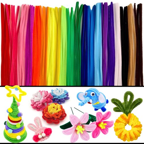 MITINU 400pcs Pipe Cleaners for Crafts 20 Assorted Color, Pipe Cleaner Chenille Stems, for Pipe Cleaners Craft Supplies DIY Arts & Crafts Christmas Decoration