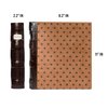 Bellagio-Italia 3-Ring 1" D Ring Binder, Tuscanny Faux Leather - for Documents, File Storage, and Trading Cards, Stores up to 250 Pages, Chestnut