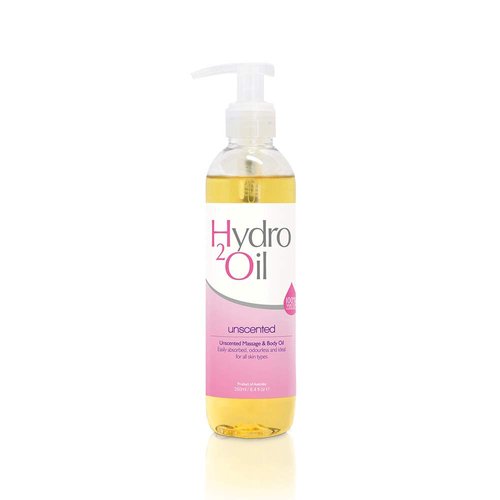 Hydro 2 Oil Unscented Massage Oil 8.4 fl oz - Water Dispersible Formula with Jojoba and Grapeseed Oil Enriched with Vitamin E