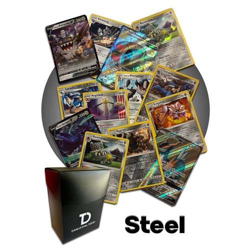 Steel Type TCG Random Assortment Bundle || Guaranteed Ultra Rare + 20 Random Cards + Dan123yal Deck Box