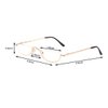 DBEFTLI Half Frame Reading Glasses - Half Moon Readers with Spring Hinge for Women Men (2 PCS in Pouch) 2.50