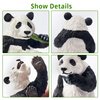 Toymany 6PCS Panda Figurines Toy, Plastic Jungle Panda Animal Figurine Family Set with Bamboo & Baby Pandas, Cake Topper Gift Panda Diorama Habitat Project Supplie for Kids