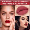 ZHISHUDL 3 Colors Matte Lip Stick Matte Nude Lipstick Set,Long Lasting Waterproof Non-Stick Cup Nude Lip Stick,Lip Stain Makeup Set for Women - Set B