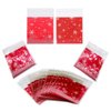 Snowflake Cellophane Bags Clear Self Sealing 4x5 Red Cellophane Bags Christmas Plastic Bags for Candy Goodie Cookie Bakery Holiday Party Supplies, 100 PCS by Baryuefull