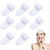 White Elastic Terry Cloth Spa Headband, 8 Pack Facial Head Wrap band Washable Makeup Headband with Magic Tape for Christmas