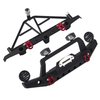 Vgoohobby Aluminum Front & Rear Bumper with LED Headlights Tow Hook Spare Tire Carrier Compatible with Traxxas TRX4 TRX-4 Axial SCX10 SCX10-II 90046 90047 SCX10-iii AX10300 1/10 RC Crawler Car