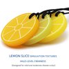 Xtra Tough Lemon Sensory Chew Necklace - Chewing Necklace Teething Necklace Teether Necklace Chew Toys for Kids, Boys or Girls - Teething Toys Designed for Chewing, Autism Sensory Teether Toy (3 Pack)