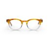 eyebobs Premium Reading Glasses for Women and Men | Waylaid - Round Shaped Frame for Average Faces | Available in 0.0x - 4.0x, Amber Fade, 3.00
