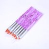 FULINJOY 7 PCS UV Gel Nail Brush, Acrylic Nail Tips Builder Brush Pen Drawing Brushes Pen Tool Set