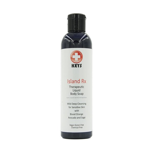 Keys Island Rx Therapeutic All Natural Castile Liquid Body Soap & Shampoo – Moisturizing, Mild Deep Cleansing for Sensitive Skin Calming Aromatherapy, Vegan, Gluten-Free, Chemical-Free, 7.9 ounces