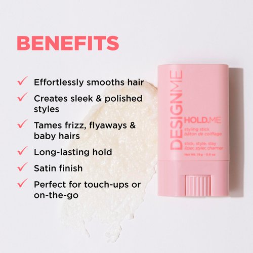 HOLD.ME Styling Stick by DESIGNME | Vegan Hair Wax Stick for Women | Controls Frizz, Tame Flyaways & Smooths Hair | With Long-Lasting Hold