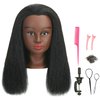 Smarzino Real 100% Human Hair Mannequin Head with Stand for Hairdresser Practice Braiding Styling Manikin Cosmetology Doll Training Head