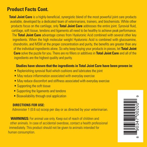 Ramard Total Joint Care Supplements - Equine Joint Supplement w/Glucosamine, Chondroitin, Chondroitin Sulfate, Vitamin C, & Hyaluronic Acid, Total Tendon Care Horse Joint Support Supplement 1.12 lbs
