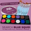Blue Squid PRO Face Paint - Professional Water Based Single Cake Facepaint & Body Paints - SFX Makeup, Kids Adults Face Painting for Costume, Halloween, Cosplay - Metallic Purple 30g / 1oz