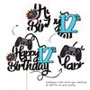 1 PCS Video Game Happy 12th Birthday Cake Topper Glitter Video Game Cake Pick Game On Controllers Twelve Cheers to 12 Years Cake Decoration for Happy 12th Birthday Party Supplies Blue