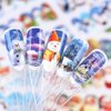 Winter Series Nail Art Stickers 12pcs Christmas Nail Decals Snowflakes Snowman Star Deer Xmas Tree Star Designs for Women Fingernails and Toenails Decorations Manicure Tips Wraps Charms Accessories