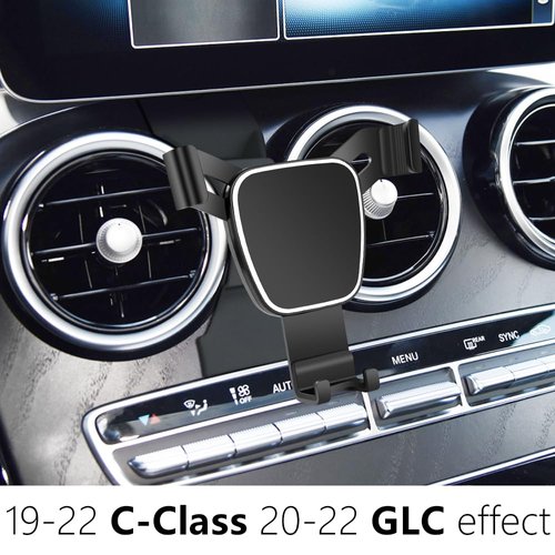LUNQIN Car Phone Holder for Mercedes Benz C Class 2014-2018 c180 c200 c300 GLC Class 2015-2019 GLC200 GLC260 GLC300 Auto Accessories Navigation Bracket Interior Decoration Mobile Cell Phone Mount
